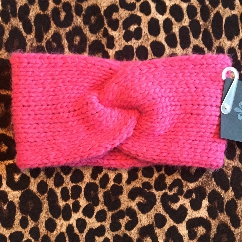 Brand New Ba-Bo Florence Pink Knit Earband Made in Italy Headband
